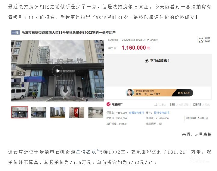乐清这套房竞价近百轮!暴涨40万成交! - 乐清楼市 - 乐清上班族网 - Powered by Discuz!