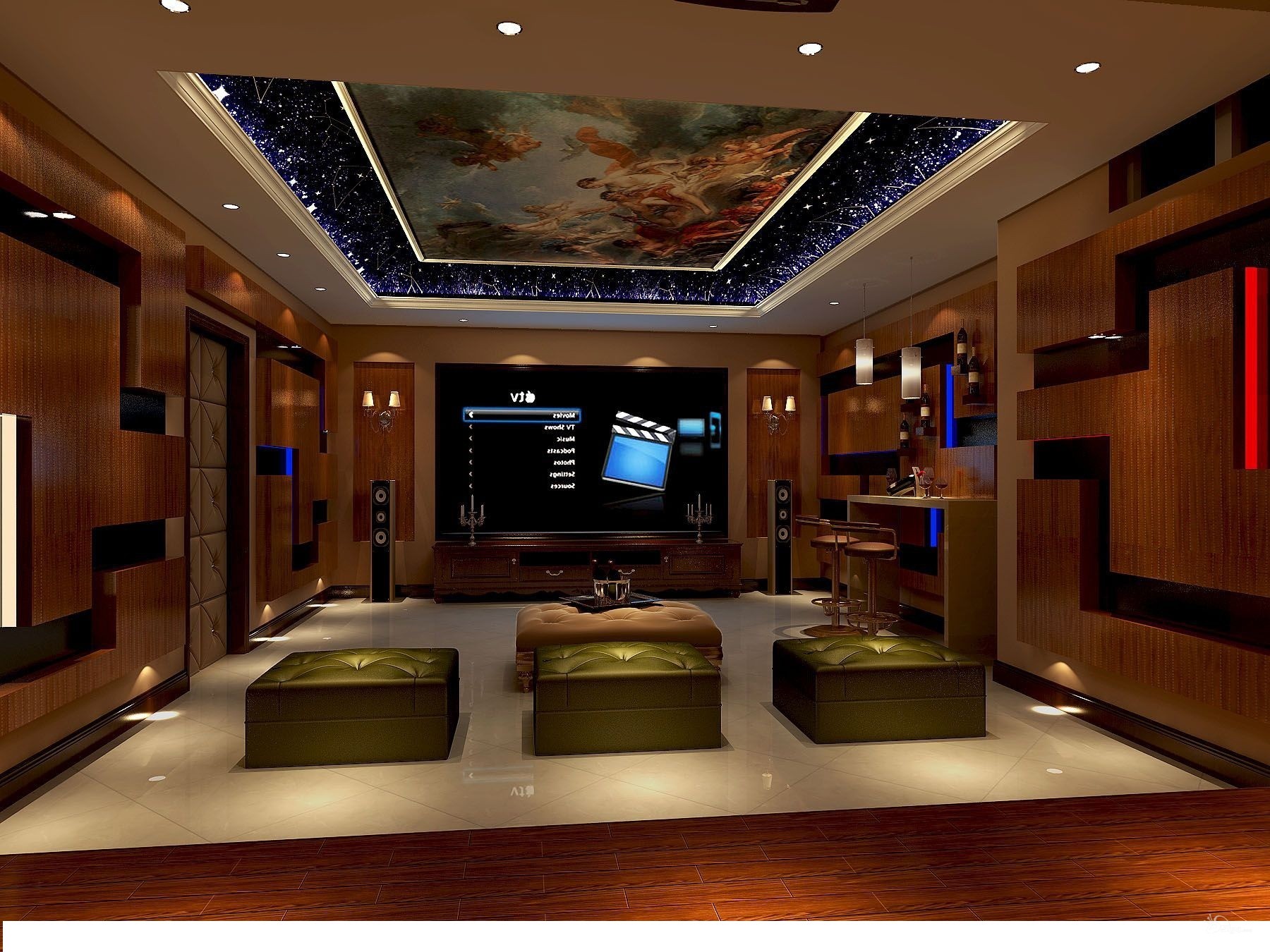 有需要家庭影院,客厅影院,室内高尔夫,背景音乐等等